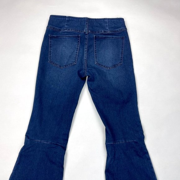 Free People Bell Flare Jean Women 27 Elastic Waist Lightweight Stretch Cotton - Picture 5 of 13
